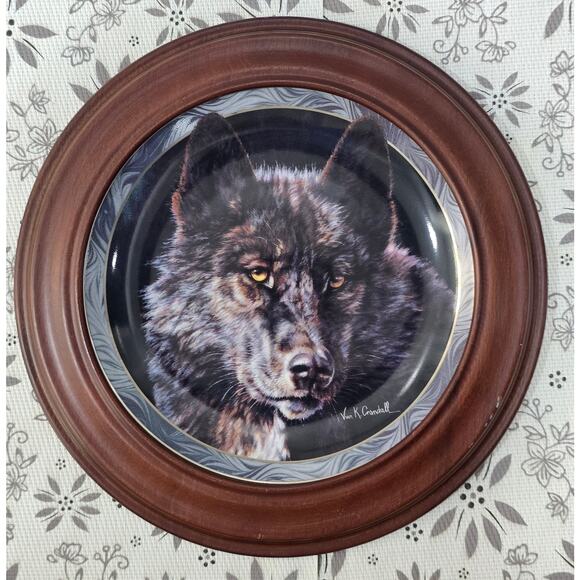 Vintage 1995 Bradford Exchange Mystic Spirit“Keeper of the Night”Wolf Plate - Picture 11 of 16